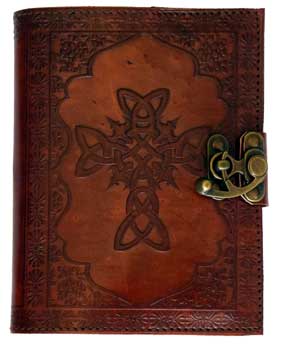 Celtic Cross leather w/ latch