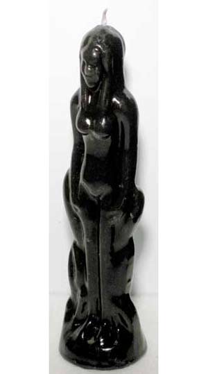 Black Female candle 7"