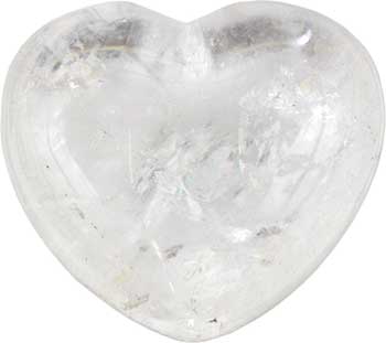 1 3/4" Clear Quartz heart