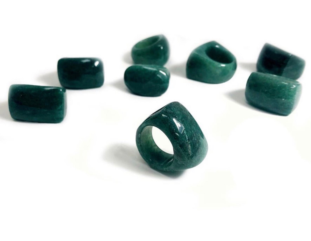 Green Aventurine Gemstone Rings