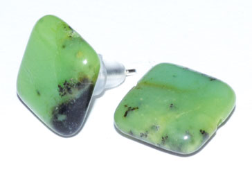 Chrysoprase stud earrings