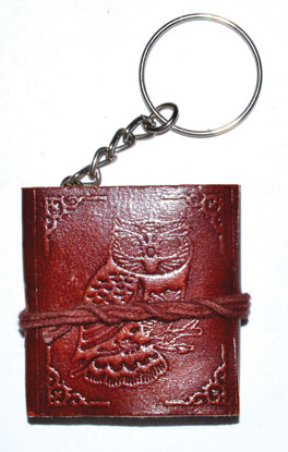 1 3/4" x 2" Owl journal key chain