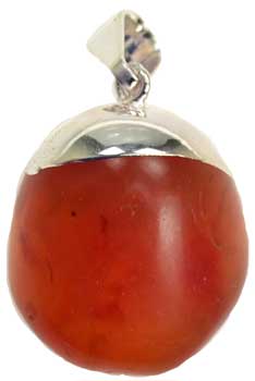 Carnelian tumbled pendant