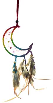 3" Crescent Moon dream catcher