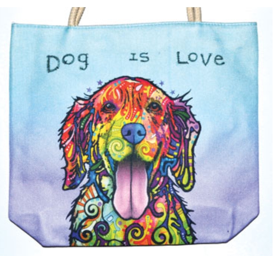 14" x 16" Dog jute tote bag