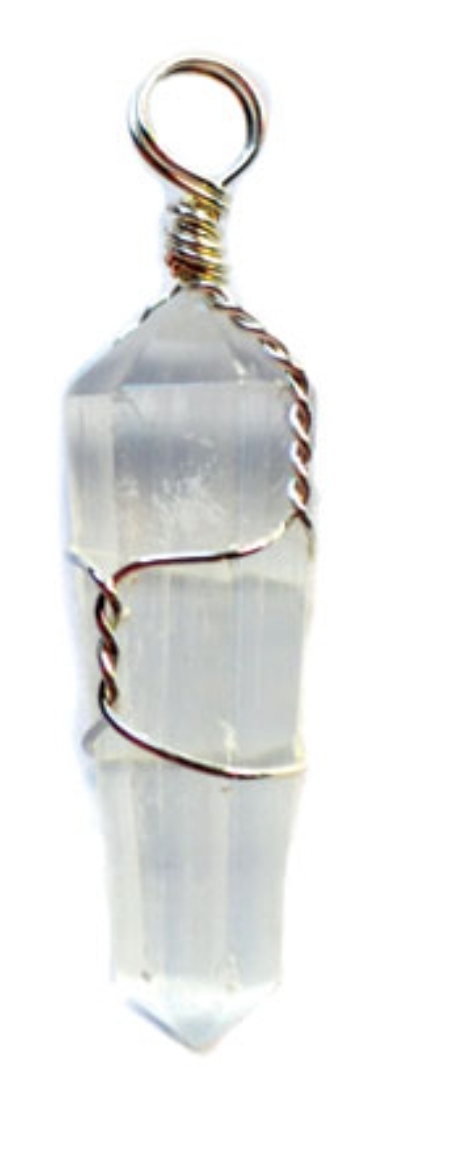 Selenite wire wrapped point