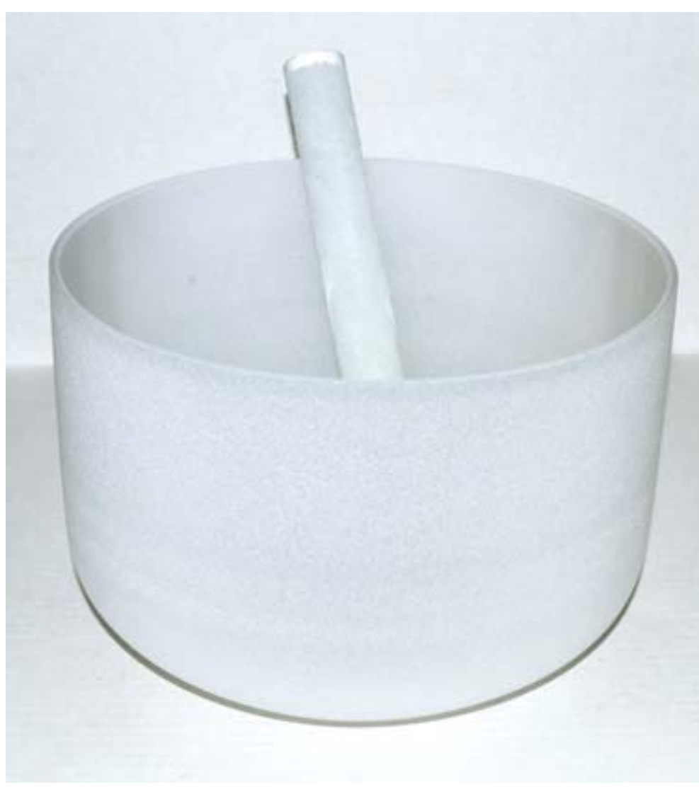 8" Off White Crystal Singing Bowl