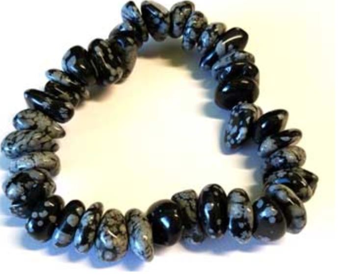 Snowflake Obsidian gemstone bracelet